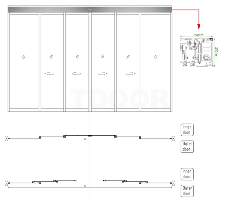 TS800-Telescopic Sliding Door