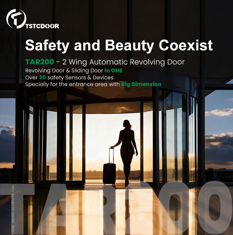 TAR200- 2 wing automatic revolving door from TSTC