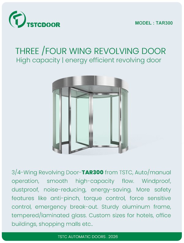 TAR300-Ordinary 3/4 Wing Revolving Door-TSTC TAR300-Ordinary 3/4 Wing Revolving Door-TSTC