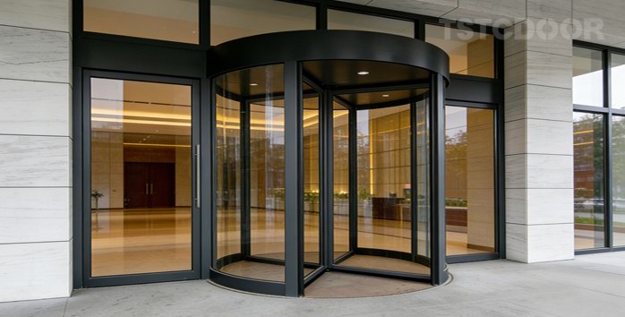 What is the biggest benefit of revolving doors ?