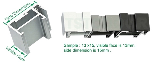 Visible Face -Side Dimension-TPD100-PD Door-TSTC